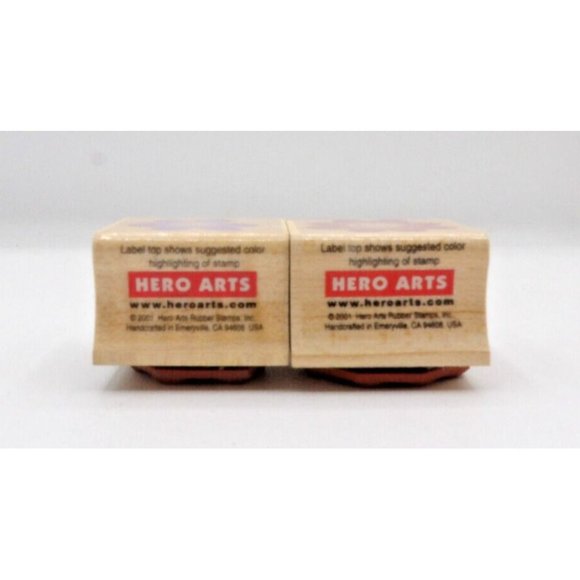 Stamps Set of 2 Flowers Hero Arts ©1998 1½" x 1" each #A2148 &A2149 - Picture 3 of 7